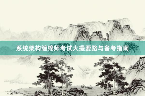 系统架构缠绵师考试大撮要路与备考指南
